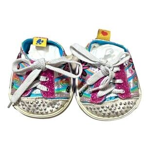 Build A Bear Shoes Skechers Twinkle Toes Peace Flowers Bling 2010 BAB
